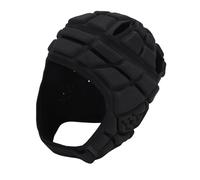 Chrees Soft Shell Helmet [Brand] Rugby Headgear Scrum Cap Padded Helmet Adjustable Breathable Thickened EVA Multi Layered Cushioning Vents for Adults Soccer Cycling Skiing (Black)