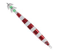 Chrees Squid Jigs with Double-row Hooks, Luminous Effect | High penetrability, Streamlined design, Built-in thick metal