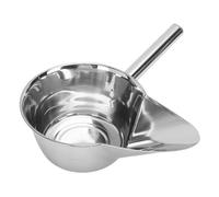 Chrees Stainless Steel Duck Billed Chip Scoop Efficient for Food Service and Catering, Multi Functional French Fry Scoop for Popcorn, Ice Cubes, Coffee Beans, 10.2x12.0in (Right Hand)