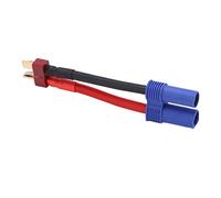 Chrees T Male Plug to EC5 Adapter, Connectors for RC Models, Long-lasting | Strong compatibility, high current endurance, flexible silicone material, 93mm length