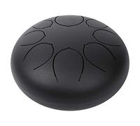 Chrees Tank Drum 10 Inch 8 Tones with Handbag and Mallets (Black) | Strong and durable material, beautiful sound, inspire creativity, perfect for meditation