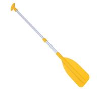 Chrees Telescoping Canoe Paddle Kids Boat Paddle Telescoping Oar with Water Spray Function Contoured Handle for Small Hands Adjustable 65cm to 110.5cm Aluminum Alloy Shaft Yellow