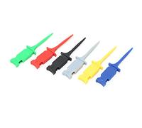 Chrees Test Hook Mini IC Test Clip Probe P5013 6Pcs Multiple Colour Retractable Spring Front End Short Circuit Protection 30V 5A for IC and Mobile Phone Repair