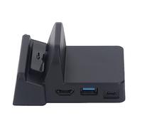 Chrees TV Dock Station, 4K 1080P HD Output USB 3.0 2.0 Ports Multimedia Interface Docking Station for Projector, with Type C Charging Port and Gas Outlets (DN600)