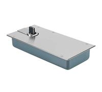Chrees Universal Steel Hydraulic Buffer Ground Hinge for Glass Doors Smooth Opening and Closing 30.4 X 15.2 X 5.1cm Public and Home Installation