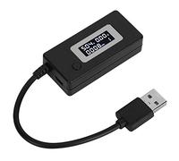 Chrees USB Tester USB Ammeter Voltmeter LCD Backlight Display 4-30V Voltage Current Capacity Tester Data Saving Power Down Saving for Phones Tablets Power Banks (Black)
