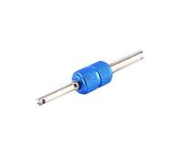 Chrees Valve Core Remover placeholder Valve Stem Core Removal Tool Wrench Dual End Double Head Aluminum 9cm Compact Portable for Car Air Conditioning Maintenance
