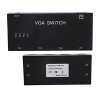 Chrees VGA Switcher with 4 Input Capability | Compatible with VGA, XVGA, SVGA, multi-display, Plug and play, No software required