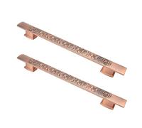Chrees Vintage Zinc Alloy Retro Door Pull Handle for Kitchen Bathroom Cabinet Doors, Easy to Install, Set of 2 (Red Retro)