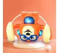 Chrees Voice Control Monkey Toy, Lively Electric Toy with 360 Degree Roll and Cool Light Designs, for Baby to Play, Sing and Dance (Orange)