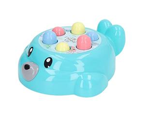 Chrees Whack Game Toy, Colorful Educational Baby Hammer Toy for Infant with Safe Water Based Paint, Seal Shape Learning for Parent Child Relationship (Blue)