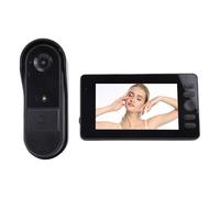 Chrees Wireless Video Doorbell Camera, 4.3 Inch Display HD Two Way Talk IP65 Water Proof Long Distance Transmission, with One Touch Pairing, for Home Office Apartment Villa