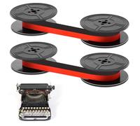 CHRI 2 Pack Ink Ribbon for Typewriter Typewriter Ribbon Compatible with Classic Models DIN 2103 32755 Red and Black