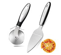 Chrider Pizza Cutter Wheel Pizza Server Set, Super Sharp Pizza Slicer with Ergonomic Non Slip Handle,Quality Stainless Steel Pizza Cutter, Ideal for Pizza, Pies, Dough Cookies and Waffles