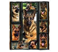 ChriHome Flannel Blanket 3D German Shepherd Print Cozy Plush Dog Blanket Large Soft Sofa Bedding Couch Throw Blanket All Season Use TV Office Nap Blankets (3D German Shepherd, 60'' x 50'')