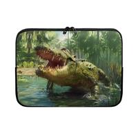Chririnla 3D Crocodile Laptop Sleeve for Men Women Work,Travel Business Computer Bag Laptop Carrier Bag Messenger Bags Lightweight 15inch