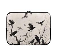 Chririnla Gothic Crow Laptop Protective Sleeves for Women Men Slim Laptop Bag Computer Carrier Case Accessory 17inch