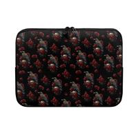 Chririnla Gothic Crow Laptop Sleeves Protective Table Carring Case Laptop Bags for Women Men Anti Scratch Travel Brieface,17inch