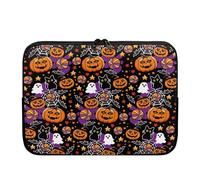 Chririnla Halloween Pumpkin Ghost Laptop Sleeve Case for 10-17 Inch Computer Handbag Notebook Cover for Men Women,15inch