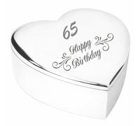 Chris Bag Of Goodies 65th 65 Year Old Sixty Fifth Birthday Gift Her Swirl Engraved Silver Finish Heart Shaped Trinket Box Keepsake Present Idea For Mum Women Wife Sister