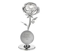 Chris Bag Of Goodies Silver Plated ROSE Ornament TO MUM I LOVE YOU Presents Keepsake Idea for Birthday From Son Daughter