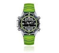 Chris Benz Men Analog-Digital Quartz Watch with Rubber Strap CB-D200X-G-KBG
