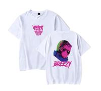 Chris Brown Merch Under The Influence Tour 2023 T-Shirt Crewneck Short Sleeve Tee Harajuku Streetwear Women Men's Clothes White,M