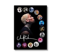 Chris Brown Poster (UNFRAMED 12 x 16) R&B Music Singer Hip Hop Wall Art Teen Boy Room Girl Room Wall Art Prints Bedroom Dorm - Album Covers