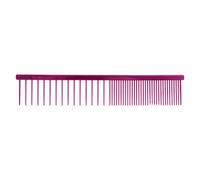 Chris Christensen 003 7.5 Inch Fine/Extra Coarse Colored Butter Comb, Groom Like a Professional, Rounded Corners Prevent Friction & Breakage, Solid Brass Spin with Steel Teeth, Chrome Finish, Pink