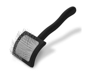 Chris Christensen Baby K Dog Slicker Brush, Groom Like a Professional, Fluff Detangle Style, Saves Time Energy, Black, Small