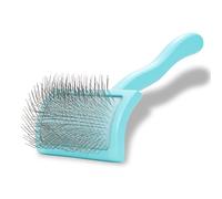 Chris Christensen Big G Dog Slicker Brush for Dogs (Goldendoodles, Labradoodles, Poodles), Groom Like a Professional, Fluff Detangle Style, Saves Time Energy, Teal, Medium