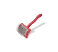 Chris Christensen Big G Dog Slicker Brush - Professional Dog Grooming Brush - Dog Shedding Brush - Fluff Detangle Style Slicker Dog Brush - Saves Time & Energy - Coral, Medium