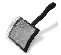 Chris Christensen Big K Dog Slicker Brush for Dogs (Goldendoodles, Labradoodles, Poodles), Groom Like a Professional, Fluff Detangle Style, Saves Time Energy, Black, Large