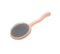 Chris Christensen Dog Brush, Mark VIII RoundSlicker Brush, Groom Like a Professional, Stainless Steel Pins, Lightweight Beech Wood Body, Ground and Polished Tips