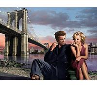 Chris Consani Brooklyn Nights Canvas Print, Multi-Colour, 60 x 80 cm