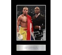 Chris Eubank Jr. and Chris Eubank Pre Printed Signature Signed Mounted Photo Display #1 Printed Autograph Picture 10x8 Inch Mount