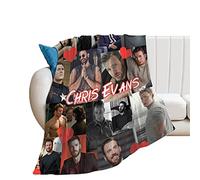 Chris Evans Blanket Fuzzy Lightweight Flannel Fleece Throw Blanket 4 Seasons Super Soft Plush Luxury Warm Micr 150CM X 125CM
