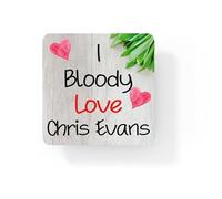Chris Evans Coaster - I Bloody Love Chris Evans - Cute Novelty Fun Movie Star Gift Present