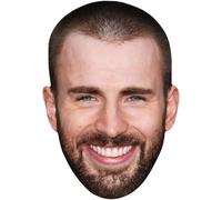 Chris Evans (Short Hair) Celebrity Mask, Flat Card Face, Fancy Dress Mask