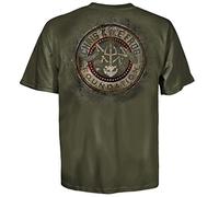 Chris Kyle Frog Foundation Circle and Stars Military Green T-Shirt (Adult Medium)