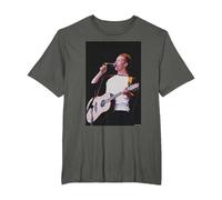 Chris Martin Coldplay Glastonbury 2000 by Andy Willsher T-Shirt, Men's Big and Tall, Asphalt Grey, 5X Tall