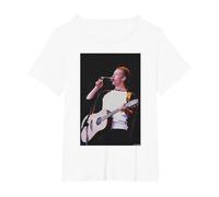 Chris Martin Coldplay Glastonbury 2000 by Andy Willsher T-Shirt, Women's Plus, White, 5X