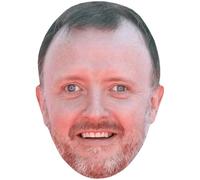 Chris McCausland (Beard) Celebrity Mask, Flat Card Face, Fancy Dress Mask