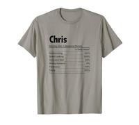 Chris Nutrition Facts Funny Name Definition Graphic T-Shirt