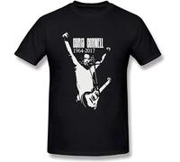 Chris T-Shirts Cornell Cotton Men's T-Shirts Short Sleeve Tees Tops Clothing Black XXL