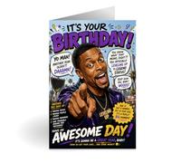 Chris Tucker Inspired Birthday Cards A5 with Envelopes - For Comedy & Action Movie Fans