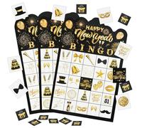 Chris.W 2026 New Year Bingo Game for Adults, New Years Bingo Cards 24 Players NYE Party Games, Family Friends Large Group Activities, Crafts, Party Favors & Holiday Celebration Supplies