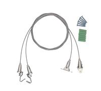 Chris.W 2Pack Art Gallery Ceiling Mount Picture Hanging System Kit with Adjustable Hooks and 2M Stainless Steel Wire for Heavy Duty Frame Picture Photo Mirror Hanging