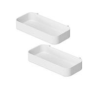 Chris.W 2Pack Pegboard Trays & Bins - White Pegboard Shelf & Spice Holder (7.5" x 3.5" x 1.2") - Compatible with IKEA Skadis