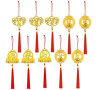 Chris.W 30Pcs Chinese New Year Hanging Ornaments 2026 Year of The Horse Decorations with Red Tassels, Horse Year Fortune Charms for Lunar New Year Tree, Car, Door, Office, Home Party Décor Favors